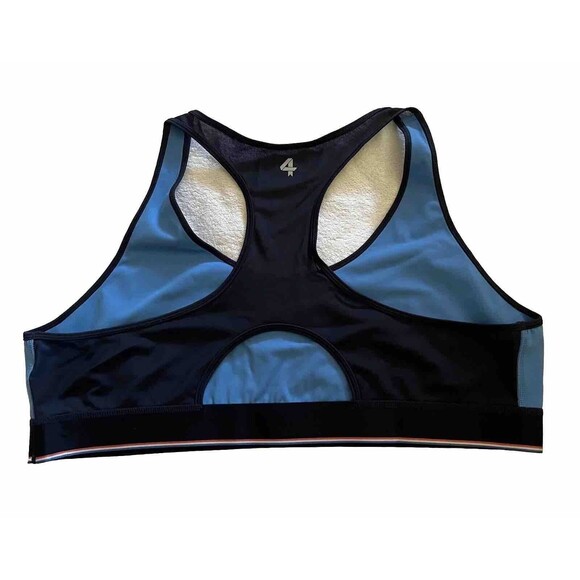 FourLaps Circuit Sports Bra Womens 2XL XXL Cornflower Blue & Navy Compression - Picture 3 of 4
